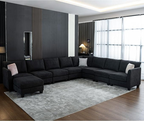 150.4" Large Sectional Couches for Living Room, 8 Seater L Shaped Modular by ZXDesign