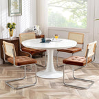 Zesthouse Natural Rattan Dining Chairs Set of 2, Modern Dining Room Chairs - Image 8