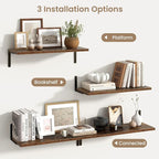 Fun Memories Deep Floating Shelves, 24W x 8D Floating Shelves Set of 2 - Image 5