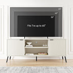 Fatmok TV Stand, Mid Century Entertainment Center - Image 4