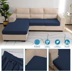 Water Repellent Sectional Couch Covers L Shape, Stretch Sofa Seat Cushion - Image 2