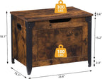 IDEALHOUSE Storage Bench, 23.6" Retro Wooden Storage Chest - Image 3