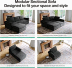 Novilla 108" Modular Sectional Sofa, Modular Sectional Couches - Image 18