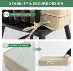 Summsun Outdoor Chair Cushions Set of 4, Faux Linen Patio Furniture Cushions - Image 4