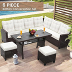 KROFEM 6-Piece Patio Furniture Set, Outdoor Sectional Sofa - Image 6
