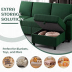 Vongrasig 79" Convertible Sectional Couch Sofa - Image 5