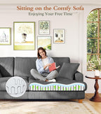 Kidirect 87in U Shaped Couch, Modular Sofa No Tool Assembly, Comfy Sectional - Image 7