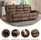 EBELLO Reclining Sofa for Living Room, Extra Wide Modern Overstuffed 3 Seat - Image 3