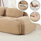 Boneless Sectional Couch, No Assembly Required, 117.3” Modular Cloud Sofa - Image 7