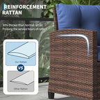 3-Piece Patio Furniture Set, Outdoor PE Rattan Chair - Image 3