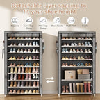LANTEFUL Shoe Rack with Covers 10 Tier Tall Shoe Rack Organizer Large Capacity - Image 6