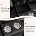 ANJ Geniune Leather Manual Loveseat Recliner Sofa Set of 2 - Image 6