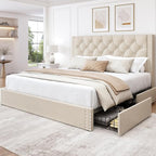 LARMACE Queen Size Bed Frame by LARMACE