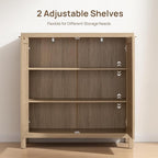 SICOTAS Rattan Cabinet Sideboard Buffet Storage Cabinet - Image 5