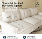 HERA'S HOUSE 116.11" Mid-Century Modern Couch, Oversized Sectional Couch - Image 9