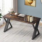 LITTLE TREE 55 Inch Large Simple Industrial Computer Desk Study Writing Table - Image 2