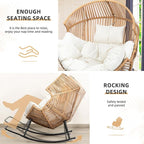 Vongrasig Wicker Egg Chair PE Rattan Rocking Chair - Image 4