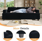 Apicizon Modern Loveseat Set of 2 & 3-Seater Sofa, Corduroy Couch 3 Piece Sofa - Image 4
