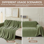 Couch Cover for Dogs, Boho Sofa Covers for 2 Cushion Couch, Chenille Sofa - Image 5