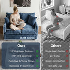 Loveseat Sofa, Comfy Chenille Small Couch - Image 6