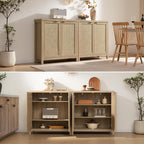 SICOTAS Rattan Cabinet Sideboard Buffet Storage Cabinet - Image 6
