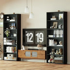 IRONCK Bookshelves and Bookcases Set of 2 Floor Standing 6 Tiers Display - Image 4