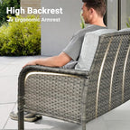 ovios 2-Piece Patio Furniture Set, Outdoor Wicker Sofa - Image 2