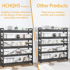 HCHQHS 5 Tier Bookshelf, Adjustable Industrial Bookcase, Vertical Tall Book - Image 6