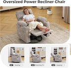 Oversized Power Recliner Chair Swivel Glider - Image 7