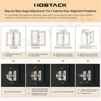 HOSTACK Modern Farmhouse Buffet Sideboard Cabinet, Barn Doors Storage Cabinet - Image 8