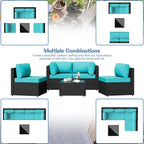5 Piece Outdoor Patio Furniture Set, All Weather Conversation Set - Image 7