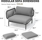 Crestlive Products Outdoor Oversized Loveseat Set, Patio Conversation Sets - Image 8