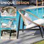 Grand patio 1-Piece Wicker Outdoor Chair, Patio Oversized Chair - Image 3