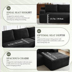 96" Sectional Couches for Living Room Cloud Couch Sofa - Image 6