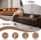 VClife Bohemian Couch Cover for Pet, Lightweight Checkered Couch Covers for 2 - Image 4