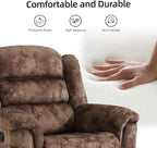 EBELLO Manual Recliner Chair, Soft Fabric Recliner Sofa - Image 4