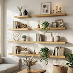 FLYJOE Floating Shelves for Wall, 20 Inch Floating Shelves Set of 2, Kitchen - Image 3