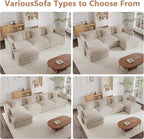 mikibama Modular Sectional Sofa, 111.5 Inch L Shaped Couch Set - Image 6