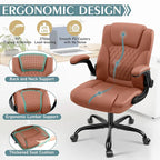 Leather Office Chair, PU Home Computer Desk Chairs - Image 6