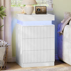 Xixini Fluted Nightstand Set of 2, Night Stand - Image 8