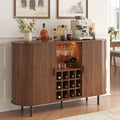 55 Inch Fluted Wine Bar Cabinet, Liquor Cabinet by LEFURTURE