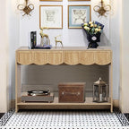 ORRD Console Table with Drawers, Mid-Century 43 Inches Narrow Entryway Table - Image 4