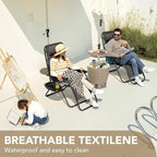 Devoko Patio Zero Gravity Chair Outdoor Free Folding Adjustable Chaise Lounge - Image 8