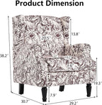 Pia Ricco High Back Floral Accent Chair - Image 2