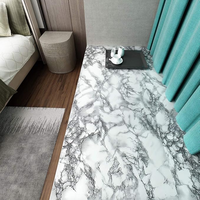 Livelynine 197x24 Inch Marble Contact Paper Peel and Stick Countertops - Image 8