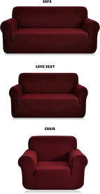 Fancy Linen Sure Fit Stretch Sterling Sofa Love Seat and Chair Slipcover Solid by Unknown