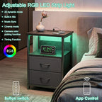 Fixwal Nightstand Set of 2 Night Stand - Image 4