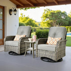 Outdoor Swivel Rocker Patio Chairs, 3 Piece Patio Furniture Set by Eco-ChicLivingBeautifullyAffordable