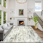 6x9 Area Rugs Washable Rug: Large Modern Abstract Living Room Rug Soft by GENTDRIZZ