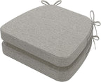 AAAAAcessories D-Shaped Chair Cushions, Machine-Washable Cover, Khaki Gray by AAAAAcessories